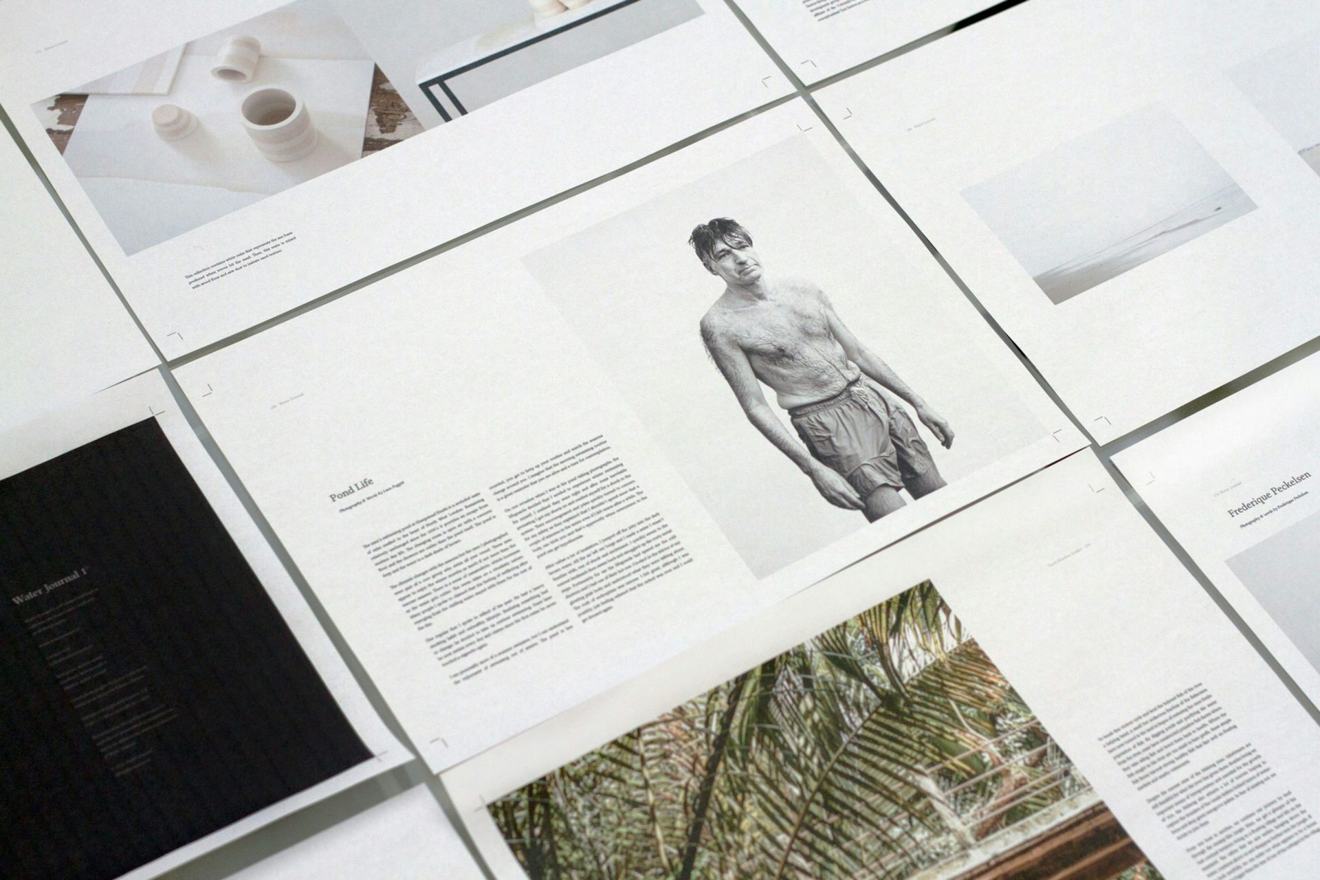 man's photo-printed paper